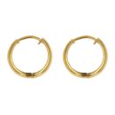 22ct Yellow Gold Plain Huggies Hoop Earrings