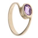 9ct Yellow Gold Amethyst Single Stone Ring