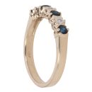 9ct Yellow Gold 0.02ct Diamond And Sapphire Ring