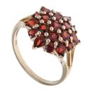 9ct Yellow Gold Garnet Fancy Cluster Ring