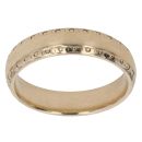 9ct Yellow Gold Patterned Wedding Band 5.1mm