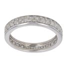 9ct White Gold 1.00ct Brilliant Cut Diamond Full Eternity Ring