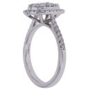 18ct White Gold 0.75ct Brilliant Cut Diamond Cluster Ring