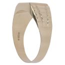 14ct Yellow Gold Square Patterned Signet Ring