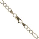 9ct Yellow and White Gold Diamond Cut Figaro Chain 22"