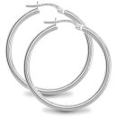 Mint Of London 925 Silver Polished Hoop Earrings