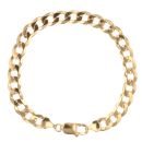9ct Yellow Gold Curb Bracelet 8"