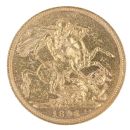 1896 Victoria Old Head Australia Full Sovereign Coin