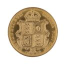 1892 Victoria Jubilee Head Shield Back UK Half Sovereign Coin