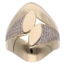 14ct Yellow Gold Created Spinel Stone Set Ring