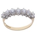 14ct Yellow Gold Cubic Zirconia Half Eternity Ring
