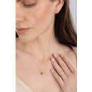 Silver 18ct Yellow Gold Plated Emerald Cut Peridot Lab Grown Diamond Pendant Necklace