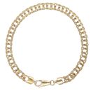 14ct Yellow Gold Double Curb Bracelet 7.5"