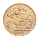 1909 Edward VII Large Head UK Half Sovereign Coin
