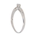 9ct White Gold 0.05ct Brilliant Cut Diamond Solitaire Ring