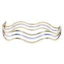 9ct Yellow and White Gold Hinged Wave Bangle
