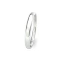 18ct White Gold Slight Court Wedding Band 2.5mm