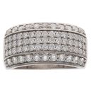 18ct White Gold 0.90ct Brilliant Cut Diamond Five Row Fancy Ring