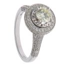 18ct White Gold 1.49ct Brilliant Cut Diamond Cluster Ring