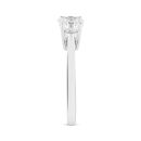 9ct White Gold 2.00ct Lab Grown Diamond Trilogy Ring G VS And Lab Grown