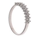9ct White Gold 0.20ct Brilliant Cut Diamond Two Row Ring