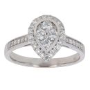 18ct White Gold 0.50ct Brilliant Cut Diamond Cluster Ring