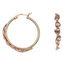 9ct Yellow and Rose Gold Tree Of Life Clogau Hoop Earrings