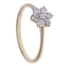 9ct Yellow Gold 0.50ct Brilliant Cut Lab Grown Diamond Daisy Cluster Ring