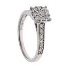 9ct White Gold 0.43ct Brilliant Cut Diamond Cluster Ring
