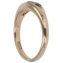 18ct Yellow Gold 0.05ct Diamond and Sapphire Five Stone Ring