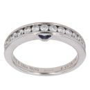 Vera Wang 18ct White Gold 0.45ct Brilliant Cut Diamond and Sapphire Half Eternity Ring