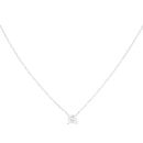 9ct White Gold 0.50ct Lab Grown Princess Cut Diamond Solitaire Pendant and Chain 18"