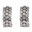 18ct White Gold 0.50ct Brilliant Cut Diamond Cluster Earrings