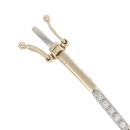 9ct Yellow and White Gold 0.48ct Brilliant Cut Diamond Bracelet 7.5"