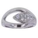 18ct White Gold 0.35ct Brilliant Cut Diamond Fancy Ring