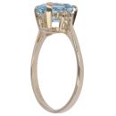 9ct Yellow Gold Created Created Topaz and Cubic Zirconia Ring