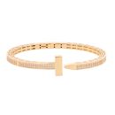 18ct Yellow Gold Cubic Zirconia Torque Hinged Bangle