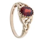 9ct Yellow Gold Garnet Solitaire Ring