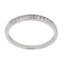 14ct White Gold Cubic Zirconia Half Eternity Ring