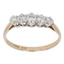9ct Yellow Gold Cubic Zirconia Five Stone Ring