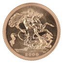 2000 Elizabeth II Fourth Portrait Full Sovereign Coin
