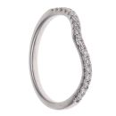 Platinum 0.20ct Brilliant Cut Diamond Wishbone Ring