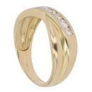 18ct Yellow Gold 0.33ct Brilliant Cut Diamond Crossover Ring