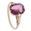 9ct Yellow Gold Amethyst Single Stone Ring