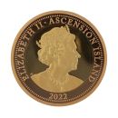 2022 St George and the Dragon Bi-Metallic Ascension Island Double Sovereign Coin Boxed