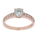 9ct Rose Gold Moissanite Single Stone Ring