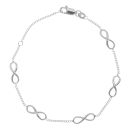 Silver Infinity Bracelet 7.5" By Icesia