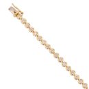18ct Yellow Gold 2.00ct Brilliant Cut Diamond Tennis Bracelet 7.5"