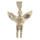 9ct Yellow Gold Cherub Cubic Zirconia Pendant