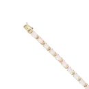 14ct Yellow Gold Created Opal Bracelet 7.5"